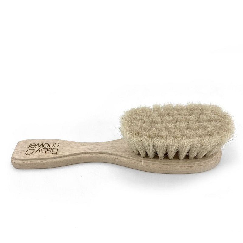 Brosse à cheveux bébé – Bois de hêtre & poils de chèvre | Babyshower