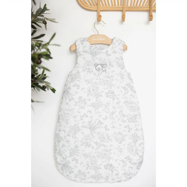Gigoteuse Toile de Jouy – Coton Lange 100% Naturel | 3-9 mois | Tartine et Chocolat