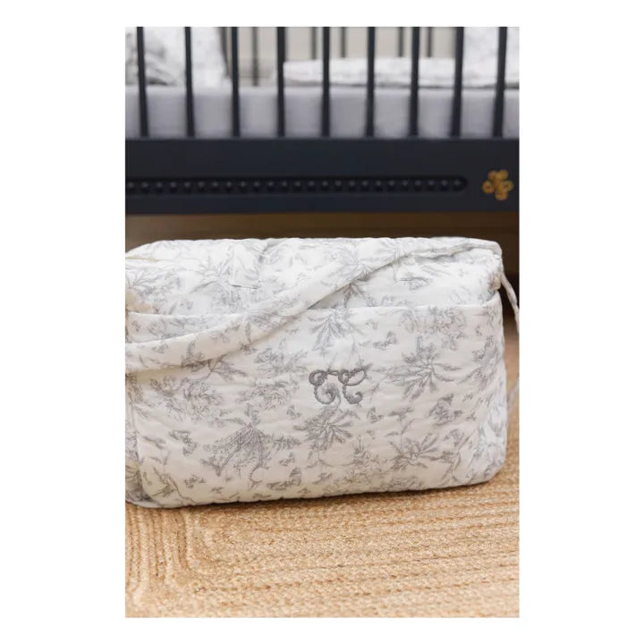 Sac à Langer Imprimé Toile de Jouy Gris | Tartine et Chocolat