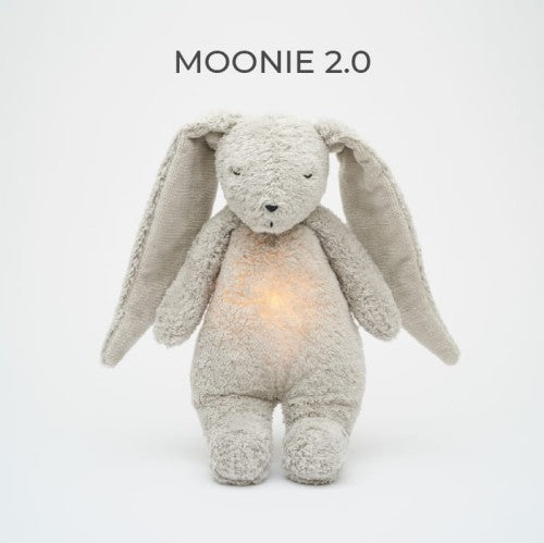 Lapin Hummy avec Lampe – Moonie 2.0 | Aide au sommeil bébé en coton biologique