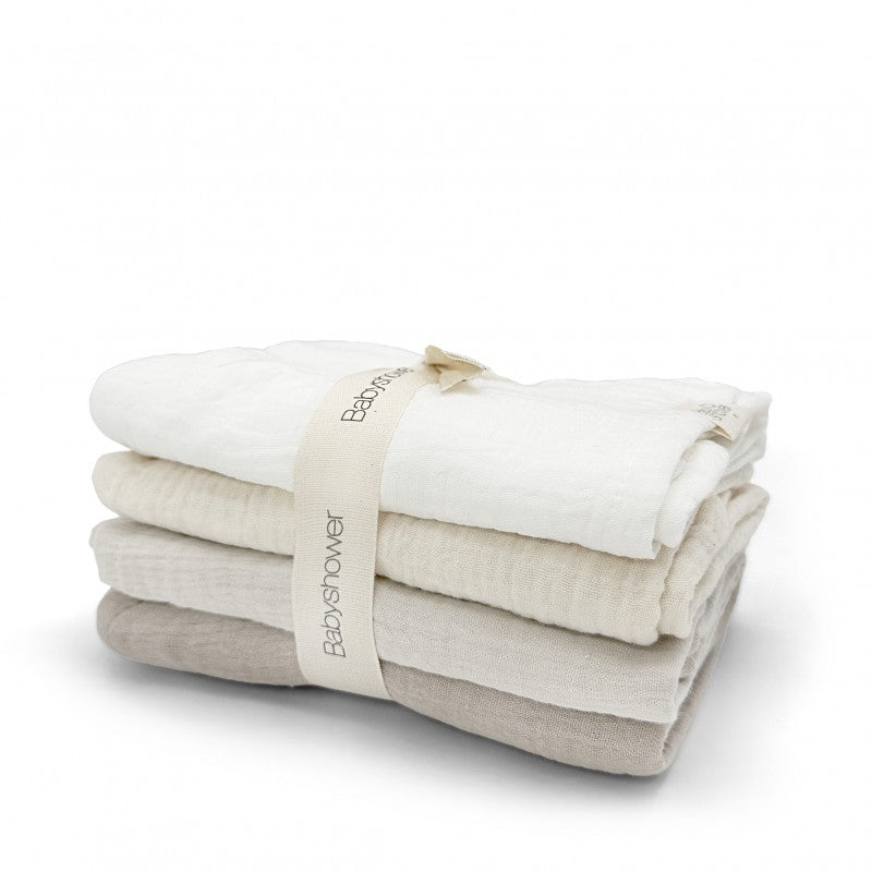 Lot de 4 Langes Coton Bio Little Colors – Babyshower