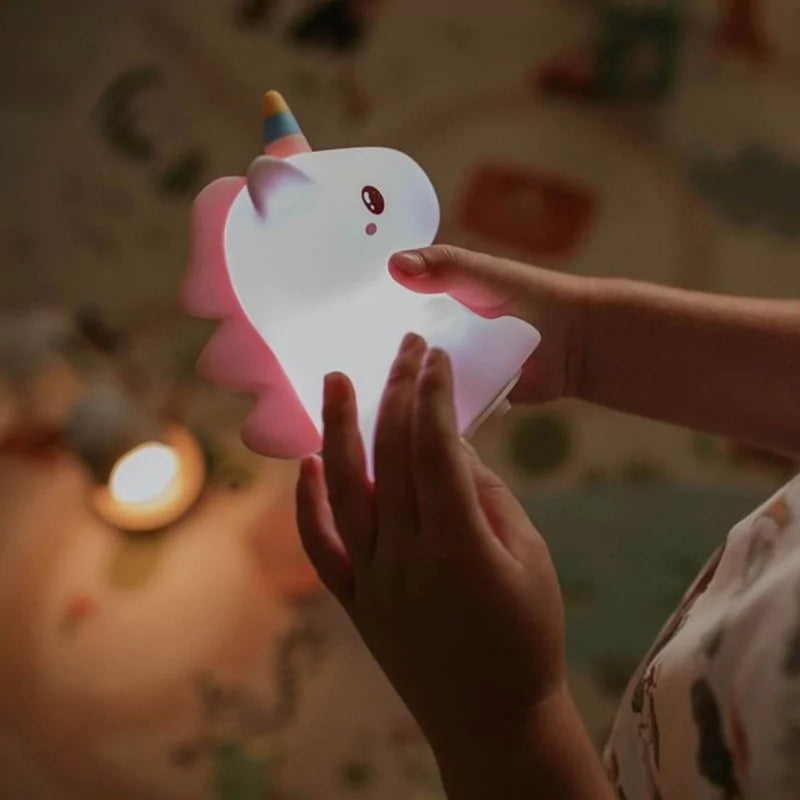 Lampe Veilleuse Licorne LED – Lumière Chaude & RGB pour Chambre Enfant