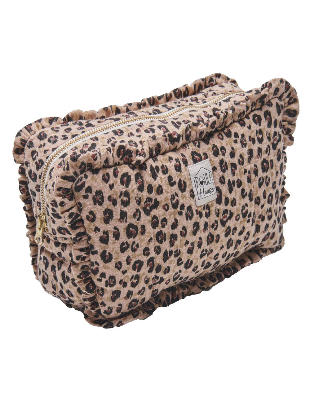 Trousse de toilette Marylou – Coton Vichy Rose & Doublure Imperméable