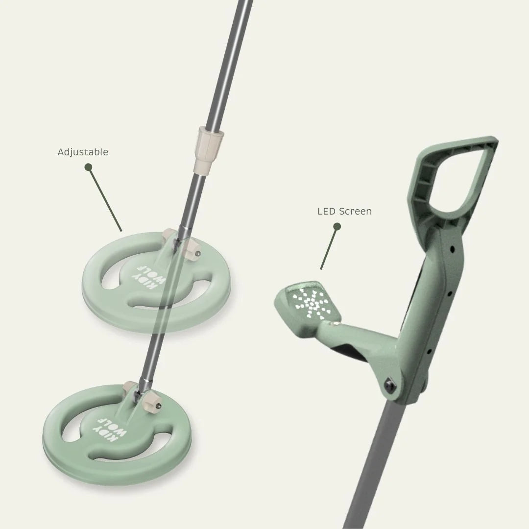 KIDYMETAL – Détecteur de métaux pour enfant rechargeable avec kit chasse au trésor