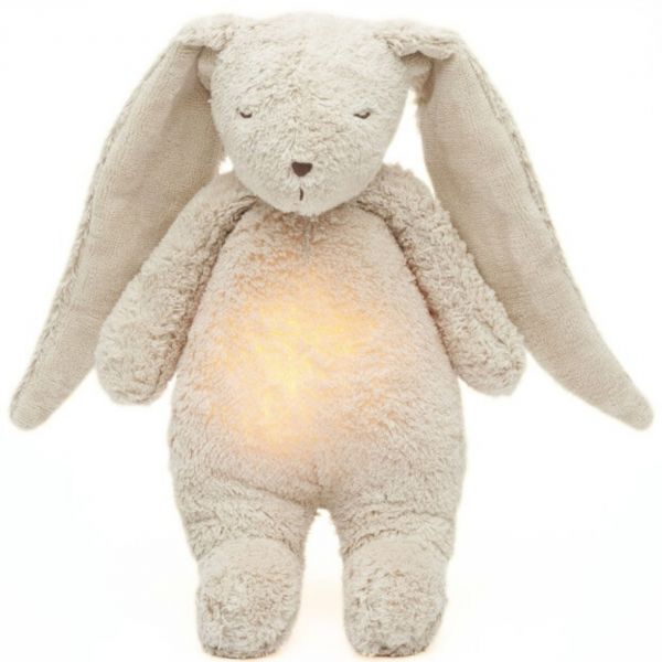 Lapin Hummy avec Lampe – Moonie 2.0 | Aide au sommeil bébé en coton biologique