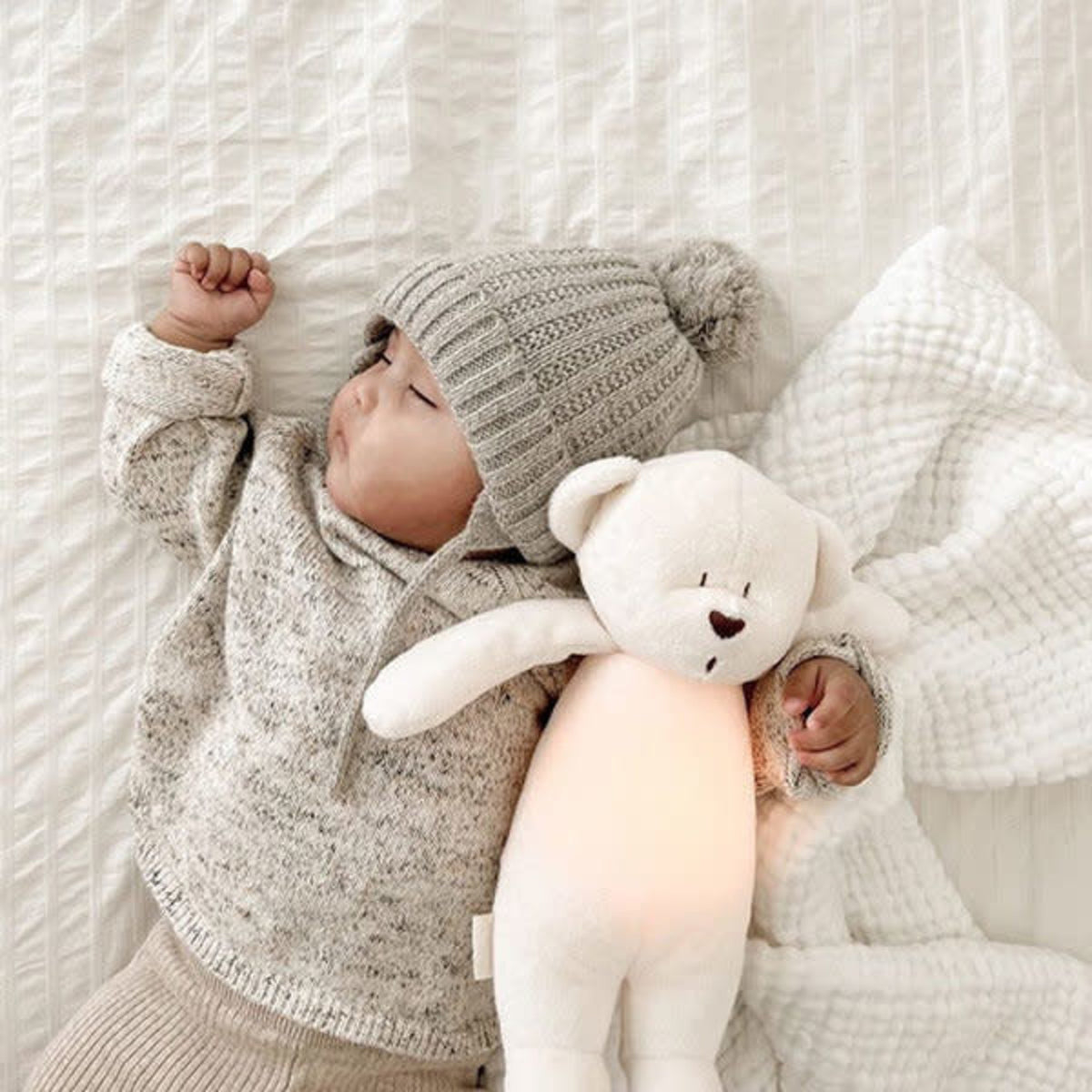 Peluche Veilleuse Moonie Bear Organic 2.0 – Aide à l'endormissement