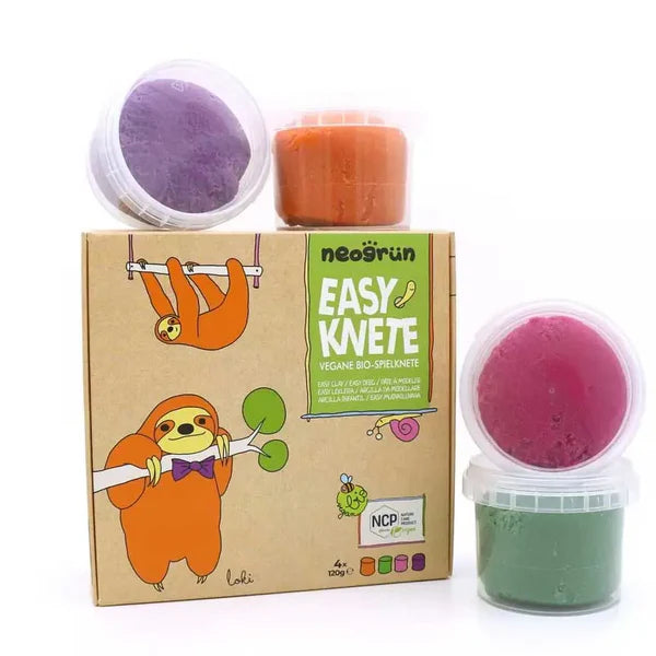 Pâte à modeler neogrün® – Boîte de 4 pots naturels pour enfants