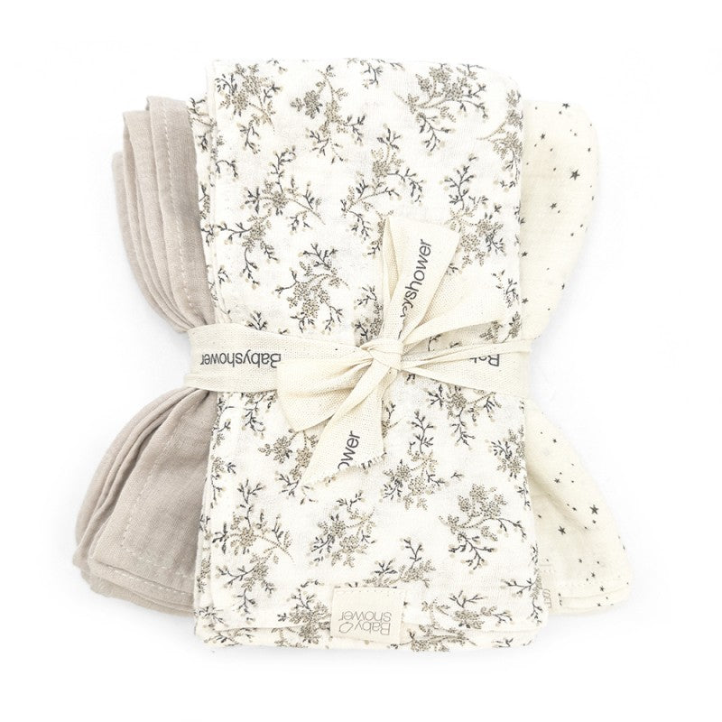 Set de 3 Mini-Langes – Gaze de Coton Bio GOTS | Babyshower