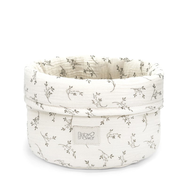 Panier de rangement moyen bébé en coton bio | Babyshower
