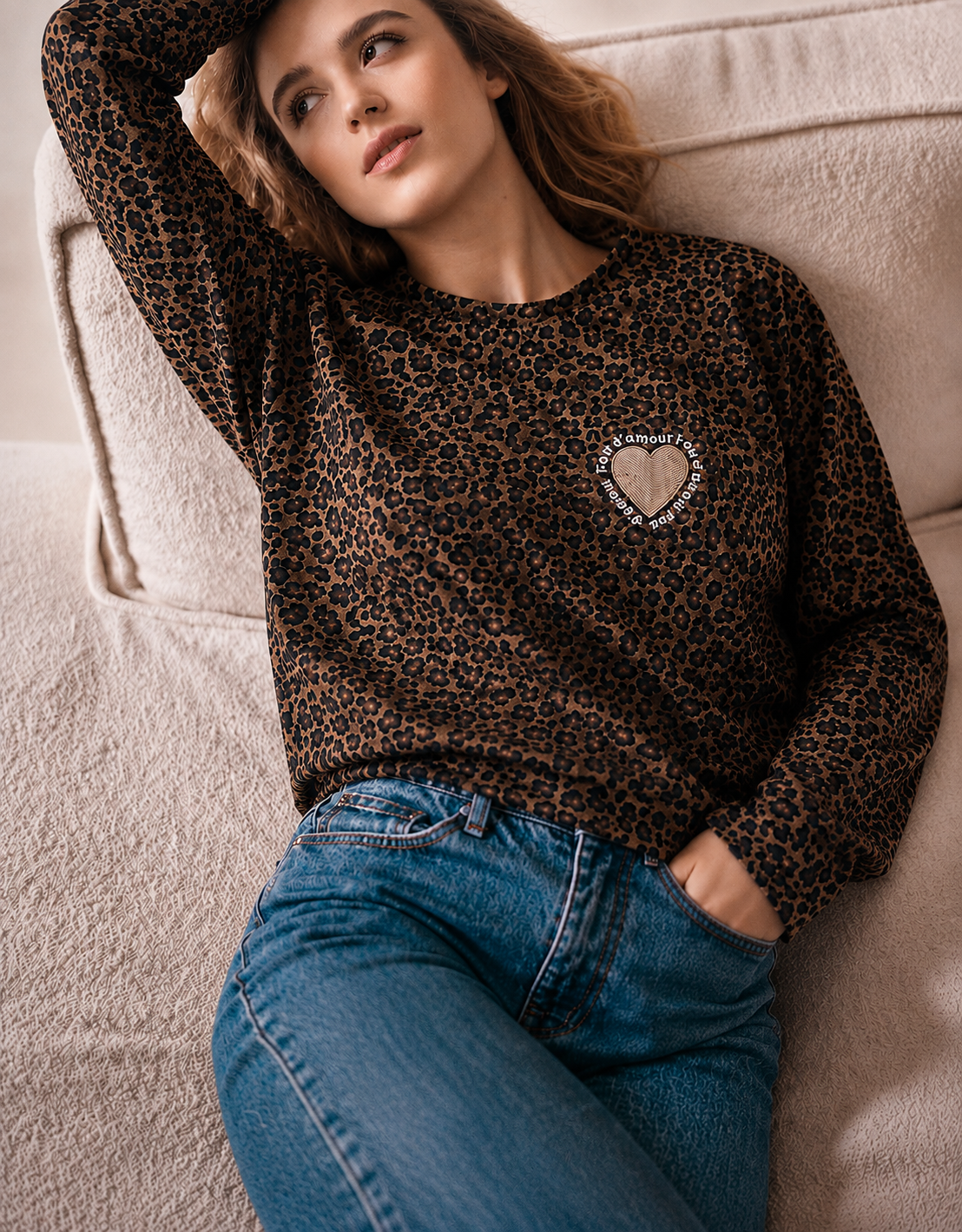 pull léopard SONIA - Broderie - Anouk & Ninon - Fou d'amour