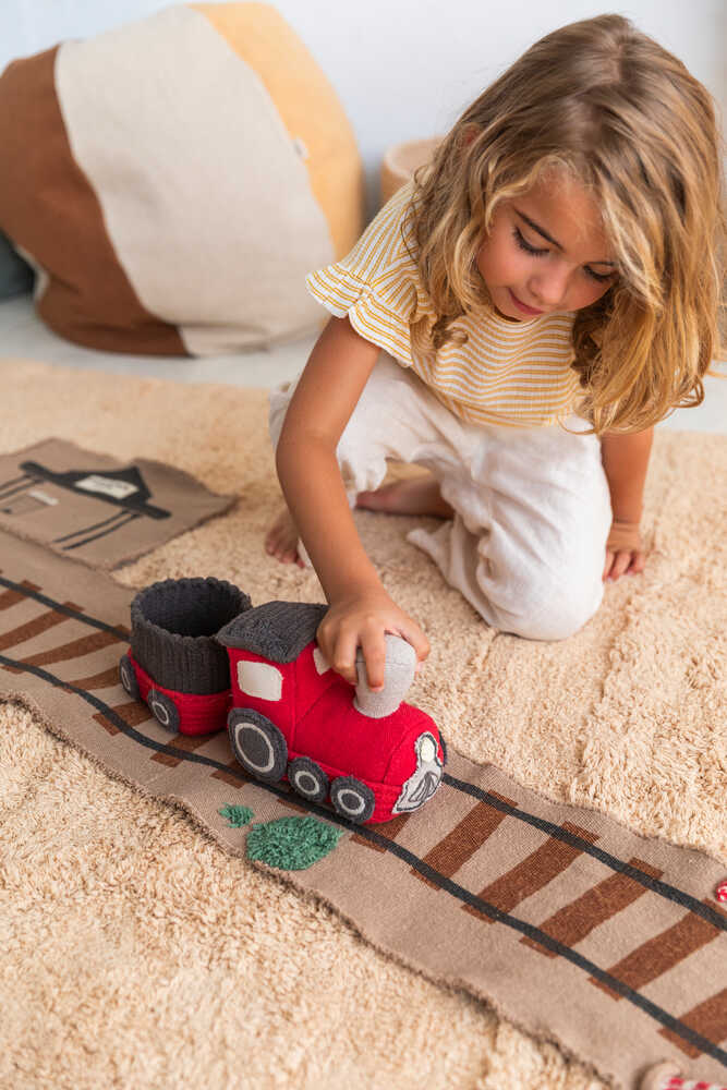 Train Ride & Roll – Jouet textile fait main | Lorena Canals