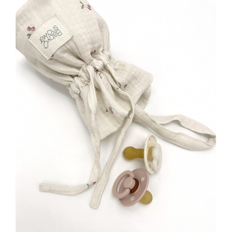 Attache-Tétine – Pochette Tétine en Coton Bio | Baby Shower