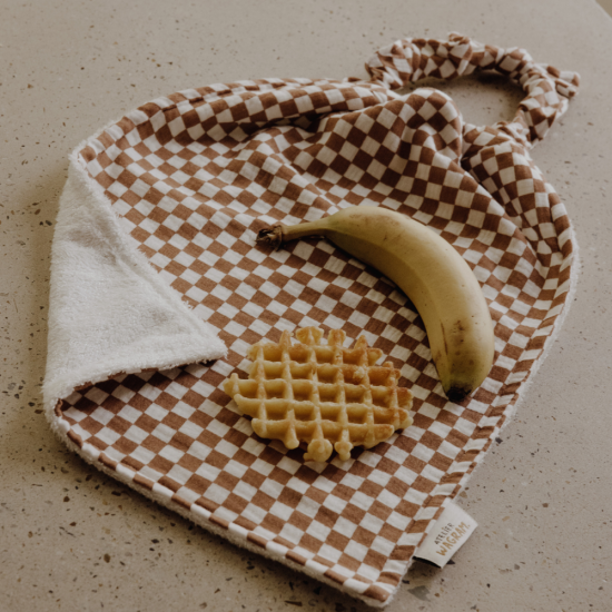 Serviette de cantine – Gaze de coton & éponge de bambou