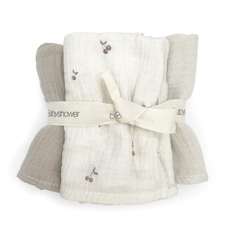 Set de 3 Mini-Langes – Gaze de Coton Bio GOTS | Babyshower