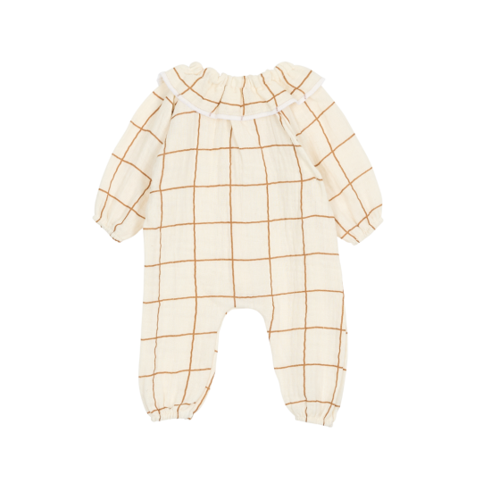Tenue de poupée combinaison avec col – Gaze de coton