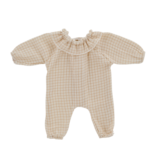 Tenue de poupée combinaison avec col – Gaze de coton