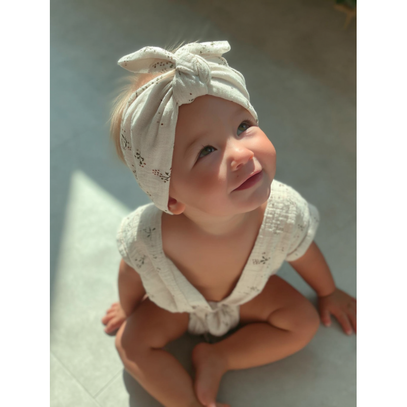 Babyturban en Coton Bio – Bandeau Bébé Ajustable (1-3 mois) | Babyshower
