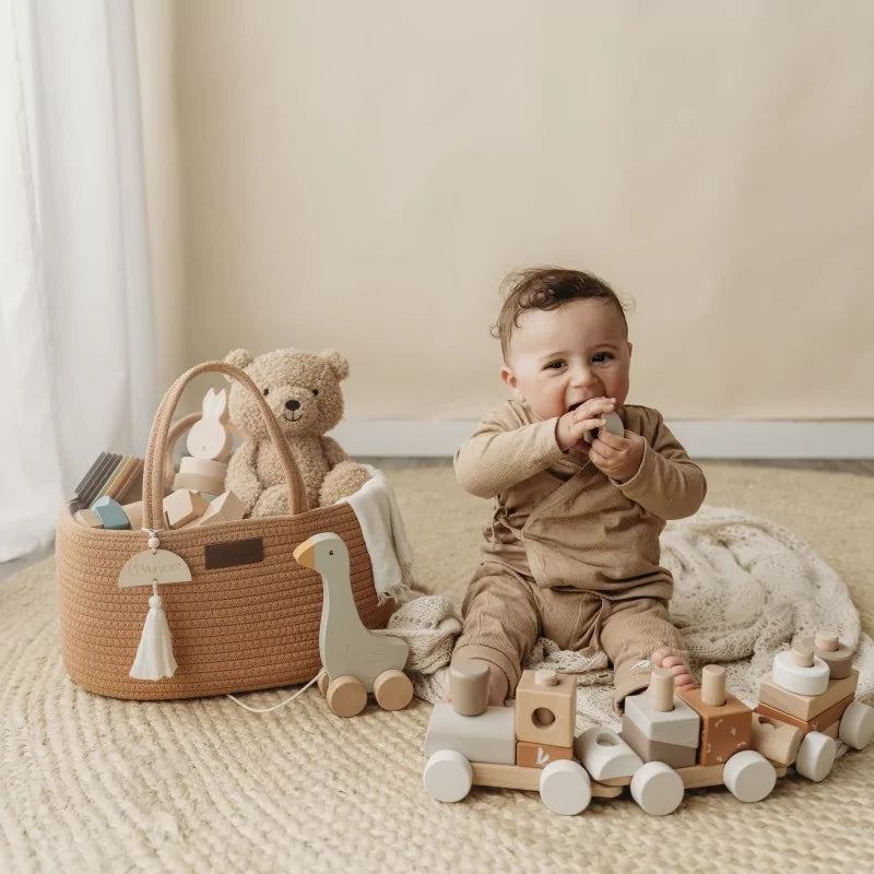 Panier à langer Diaper Caddy – Organisateur bébé en coton | Yunioo