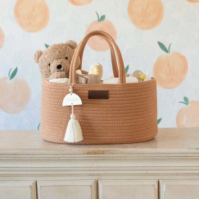 Panier à langer Diaper Caddy – Organisateur bébé en coton | Yunioo
