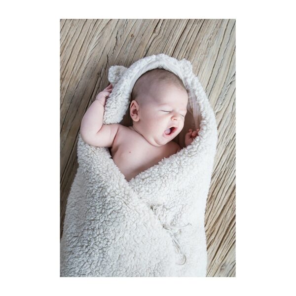 image représentant un bébé dans nid d'ange de la marque babyshower.