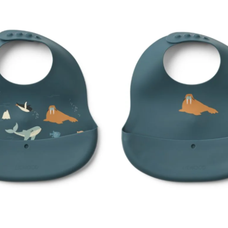 Lot de 2 bavoir en silicone Ember Liewood