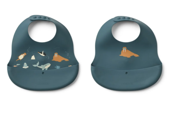 Lot de 2 bavoir en silicone Ember Liewood
