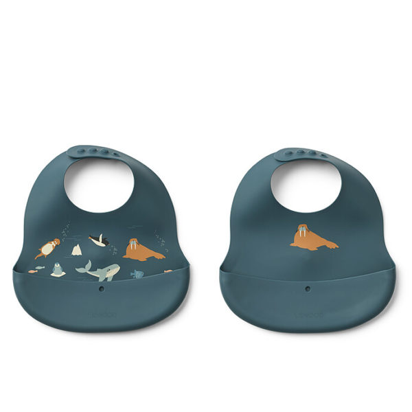 Lot de deux bavoirs en silicone Ember Liewood