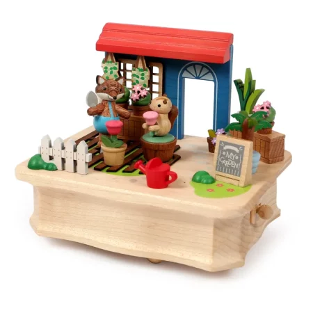 Boite à musique jardin et renard